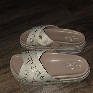 Kate Spade Cream Women's Slide Sandals